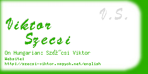 viktor szecsi business card